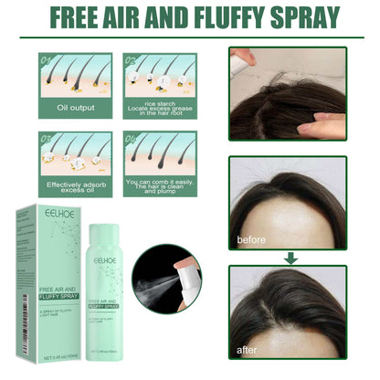 No-Wash Dry Hair Spray for Oily Hair - Instant Volume & Freshness