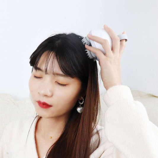 Rechargeable Head and Scalp Kneading Massager for Relaxation