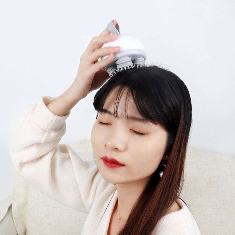 Rechargeable Head and Scalp Kneading Massager for Relaxation